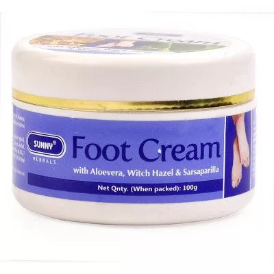 Bakson Sunny Foot Cream With Aloevera, Witch Hazel & Sarsaparilla (100g) - India Drops